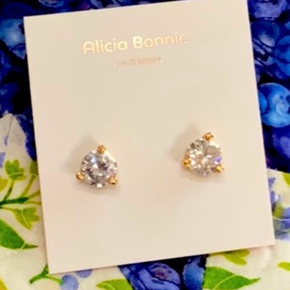 ❣️ New-Alicia Bonnie Flower Fairy/ Earrings gold-clear.